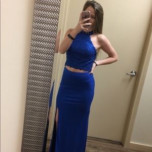 Blue sparkly prom dress for sale!